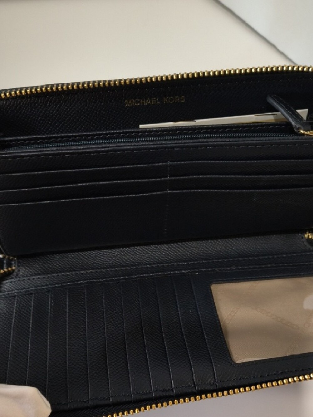 Michael Kors Hudson Navy Dome Satchel with Snake-Print Handles and Gold Hardware - Picture 12 of 17